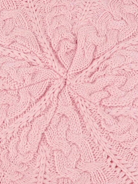 Women\'s Crochet Knitted Style Beanie Slouchy Hat Pink main image 5